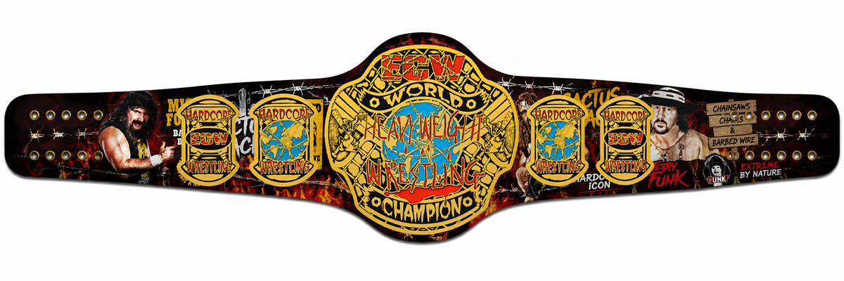 Custom pack of 4 The new age outlaws, million dollar, mick foley and terry funk and nwo Championship Belt Wrestling LMI Championship Belts