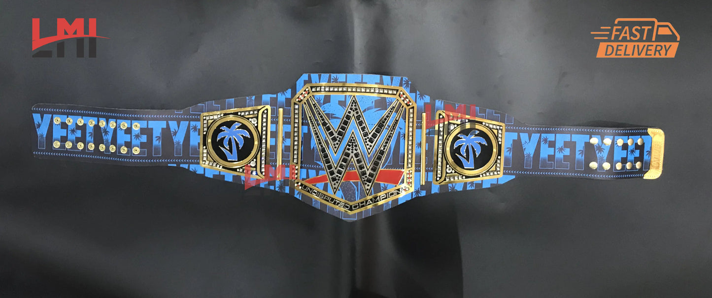 Custom Yeet Jey Uso Championship Belt Wrestling Belt 2mm Brass