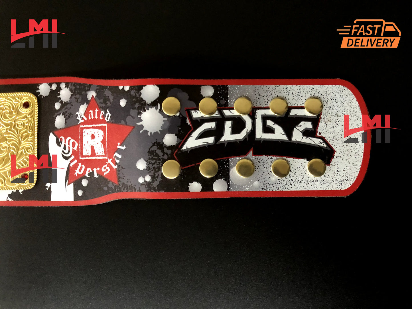 Custom Edge Rated R Big Gold World Heavyweight Championship Belt Wrestling Replica Belt