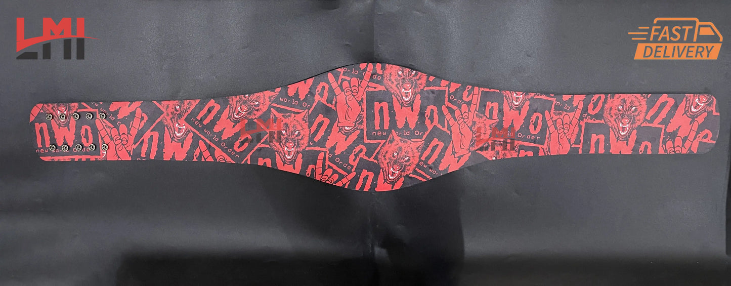 Custom NWO Wolfpack Spinner World Heavyweight Replica Championship Belt 2mm LMI Championship Belts