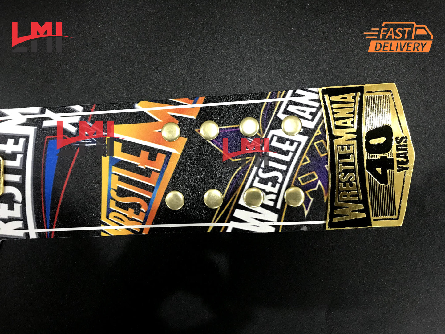 Wrestlemania 40 Spinner World Heavyweight Championship Belt LMI Championship Belts