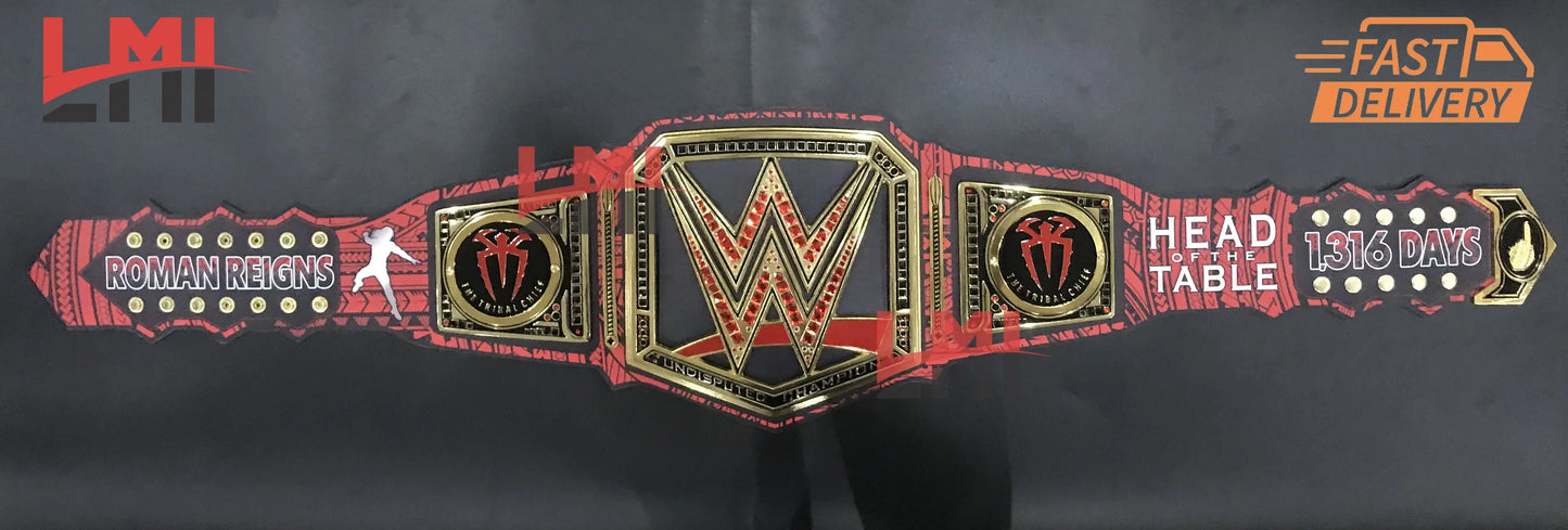 Roman Reigns 1,316 Days Signature Universal World Heavyweight Replica Championship Belt 6mm Diecast - LMI Championship Belts