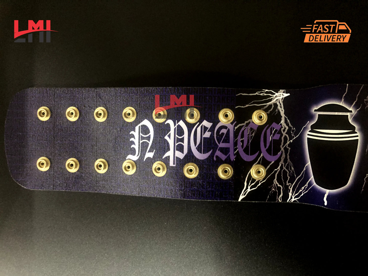 Custom Undertaker Big Gold World Heavyweight Championship Belt 2mm Brass LMI Championship Belts