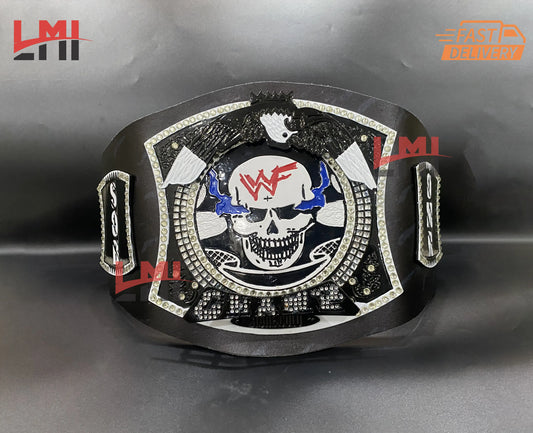 Custom Smoking Skull Spinner Replica Championship Belt Wrestling 2mm Brass - LMI Championship Belts