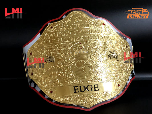 Custom Edge Rated R Big Gold World Heavyweight Championship Belt Wrestling Replica Belt - LMI Championship Belts