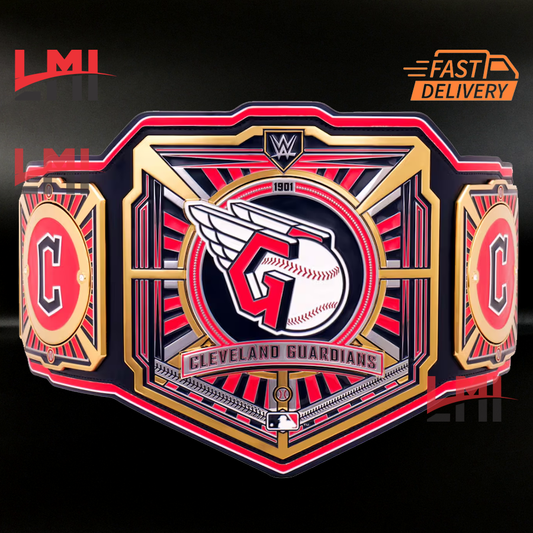 Cleveland Guardians WWE Legacy MLB Championship Belt 2MM Brass - LMI Championship Belts