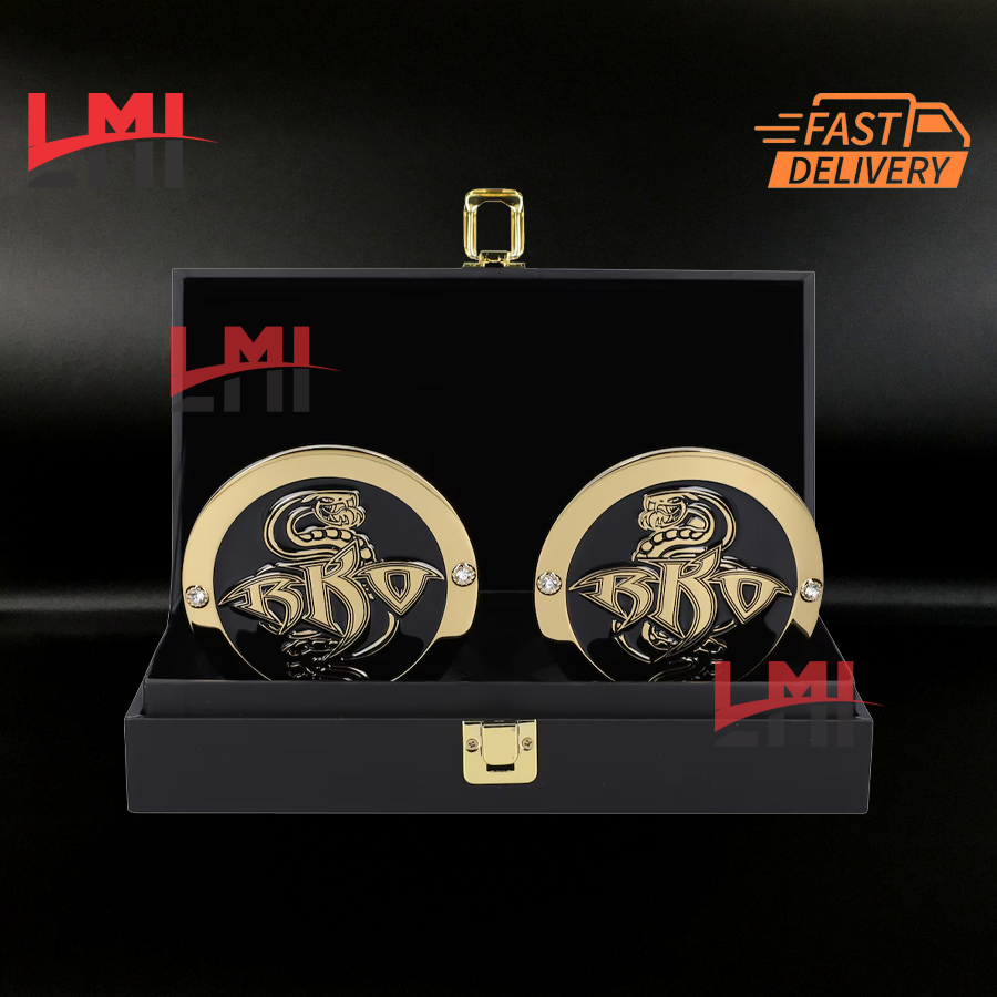 WWE Randy Orton RKO Signature Black Side Plates 4mm LMI Championship Belts