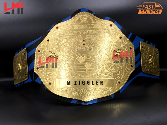 Custom Dolph Ziggler Big Gold World Heavyweight Championship Belt 2MM Brass