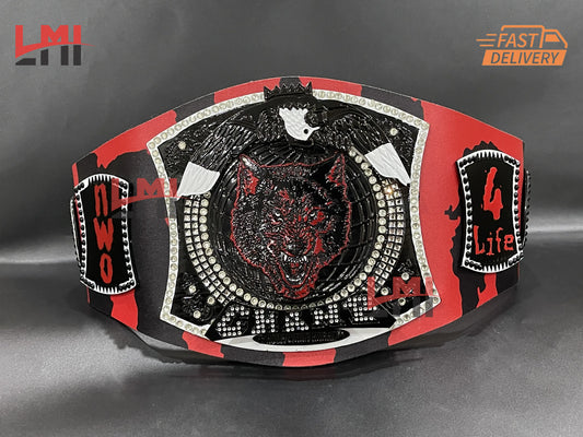 Custom NWO Wolfpack Spinner World Heavyweight Replica Championship Belt 2mm - LMI Championship Belts