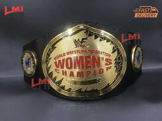 WWF Women's Oval Intercontinental Championship Belt 6MM Brass - LMI Championship Belts