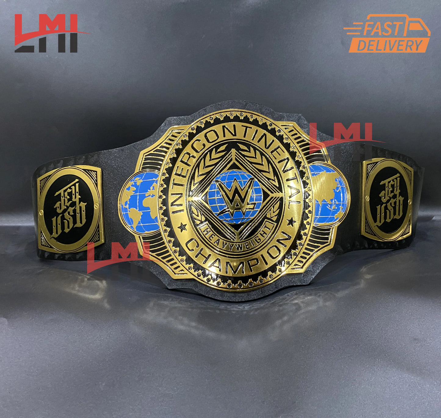 Jey Uso Yeet Intercontinental Championship Belt Wrestling Belt 2mm Brass