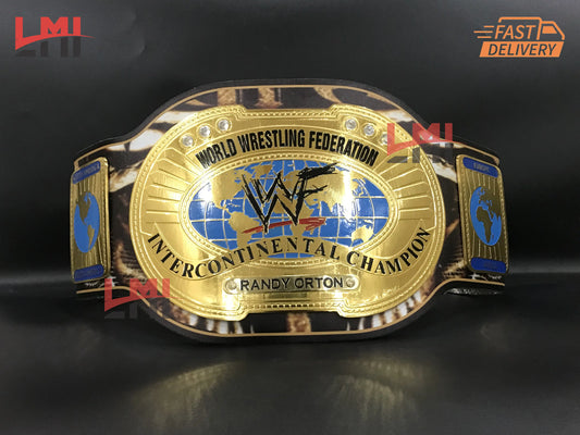 WWF Randy Orton Custom Intercontinental Championship Belt 4mm Brass - LMI Championship Belts