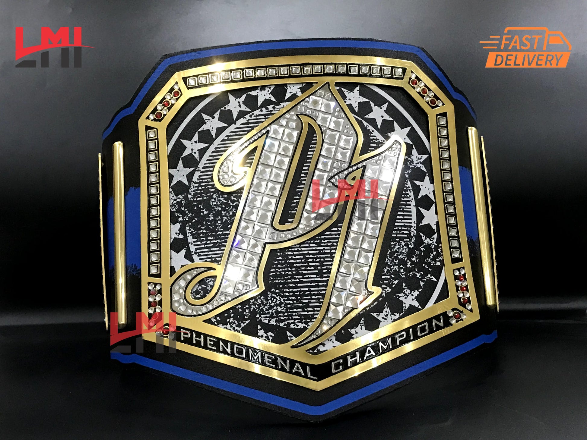 Custom AJ Styles Universal Championship Belt 2mm Brass