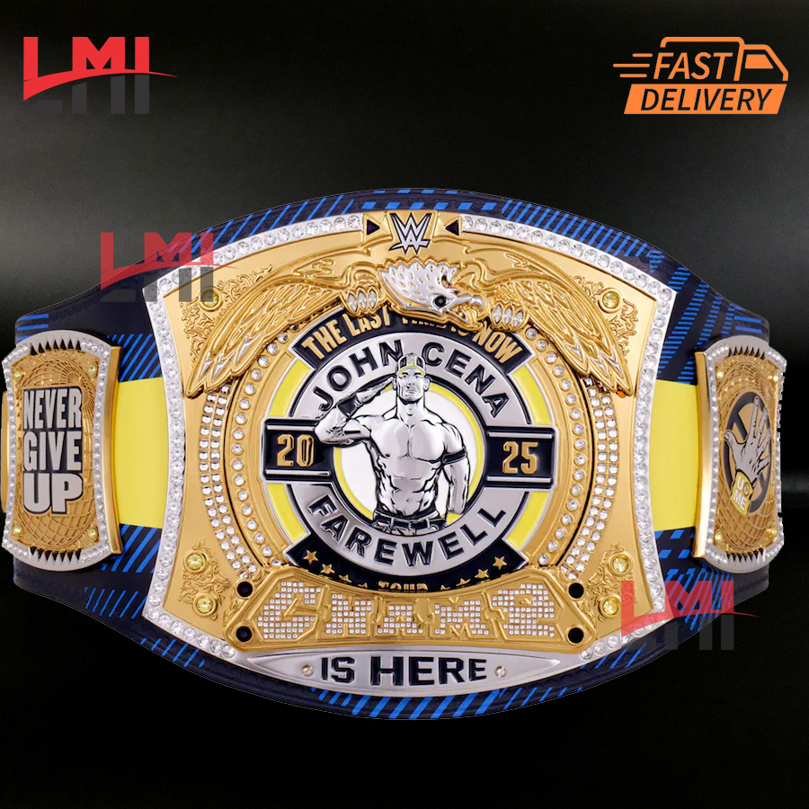 John Cena Farewell Tour 2025 Glasgow Spinner Championship Belt Wrestling Brass