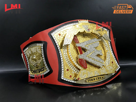 WWE John Cena Spinner World Heavyweight Championship Belt 2mm Brass - LMI Championship Belts