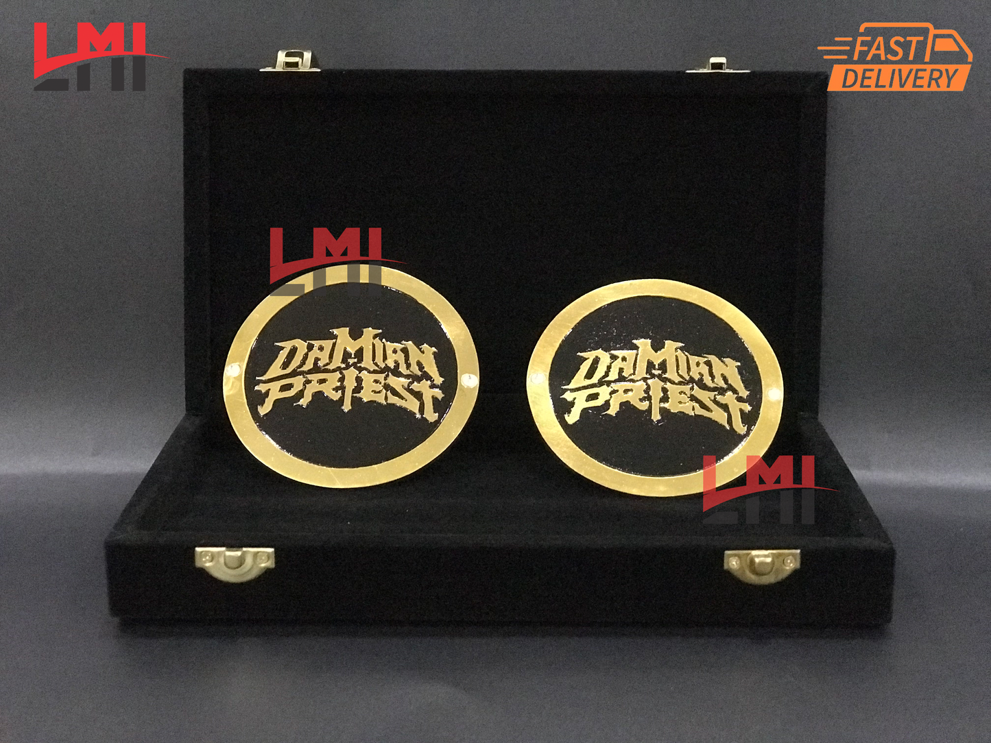 Damian Priest Signature Black Side Plates 4mm LMI Championship Belts