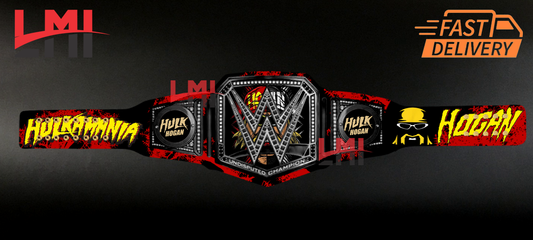 Custom tribute to Hulk Hogan Universal Championship Belt Title Wrestling Belt 2mm Brass LMI Championship Belts