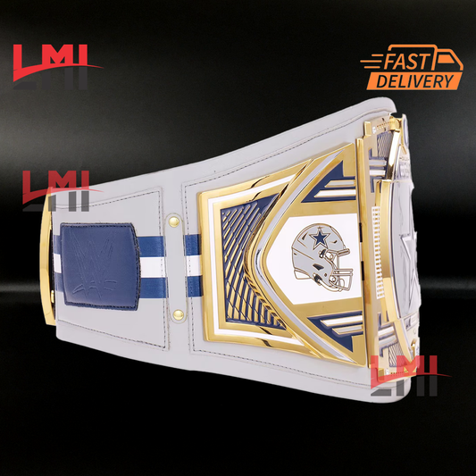 Dallas Cowboys WWE Legacy NFL Title Belts Championship Belt 2mm Brass LMI Championship Belts