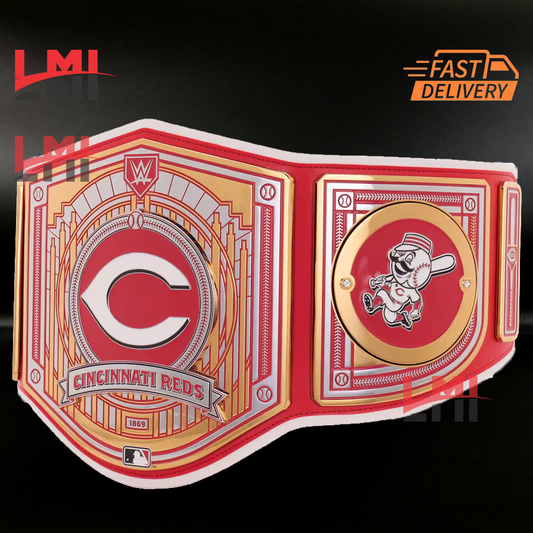 Cincinnati Reds WWE Legacy MLB Championship Belt 2MM Brass LMI Championship Belts
