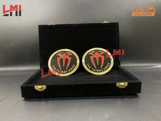 WWE Roman Reigns Tribal Chief Signature Black Side Plates 4mm