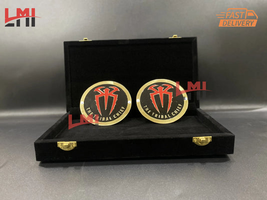 WWE Roman Reigns Tribal Chief Signature Black Side Plates 4mm LMI Championship Belts