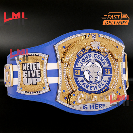 John Cena Farewell Tour 2025 Indianapolis Spinner Championship Belt Wrestling 2mm Brass LMI Championship Belts