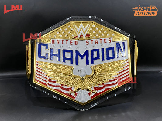 WWE La Knight Signature United States Championship Belt Replica Title Wrestling Belt 4mm LMI Championship Belts