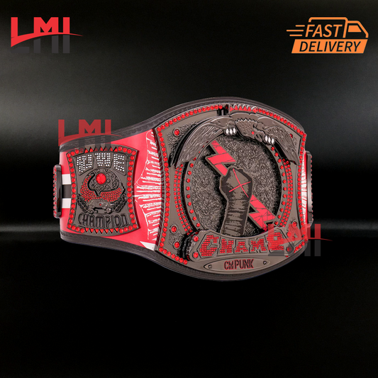 New Custom CM Punk Chicago Blackhawks Championship Belt Title Wrestling Belt