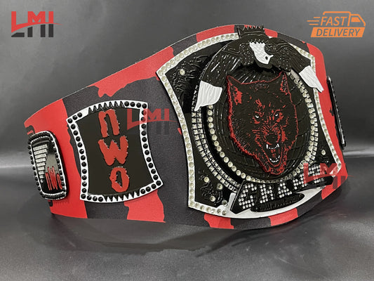 Custom NWO Wolfpack Spinner World Heavyweight Replica Championship Belt 2mm - LMI Championship Belts