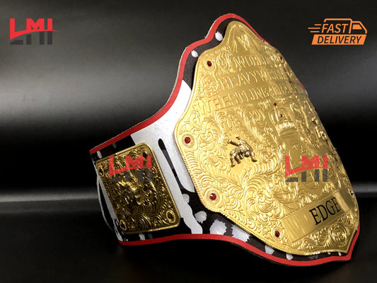 Custom Edge Rated R Big Gold World Heavyweight Championship Belt Wrestling Replica Belt LMI Championship Belts