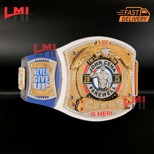 John Cena Farewell Tour 2025 Paris Spinner Championship Replica Title Belt Brass LMI Championship Belts