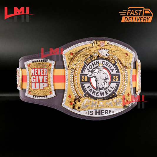 John Cena Farewell Tour 2025 San Diego Championship Belt Wrestling 2mm Brass LMI Championship Belts
