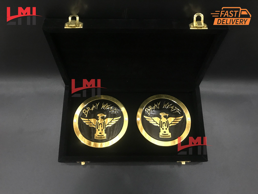 Tribute To Bray Bray Wyatt Signature Black Side Plates 4mm LMI Championship Belts