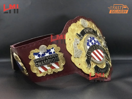 IWGP Version US World Heavyweight Championship Belt Wrestling 2mm Brass LMI Championship Belts
