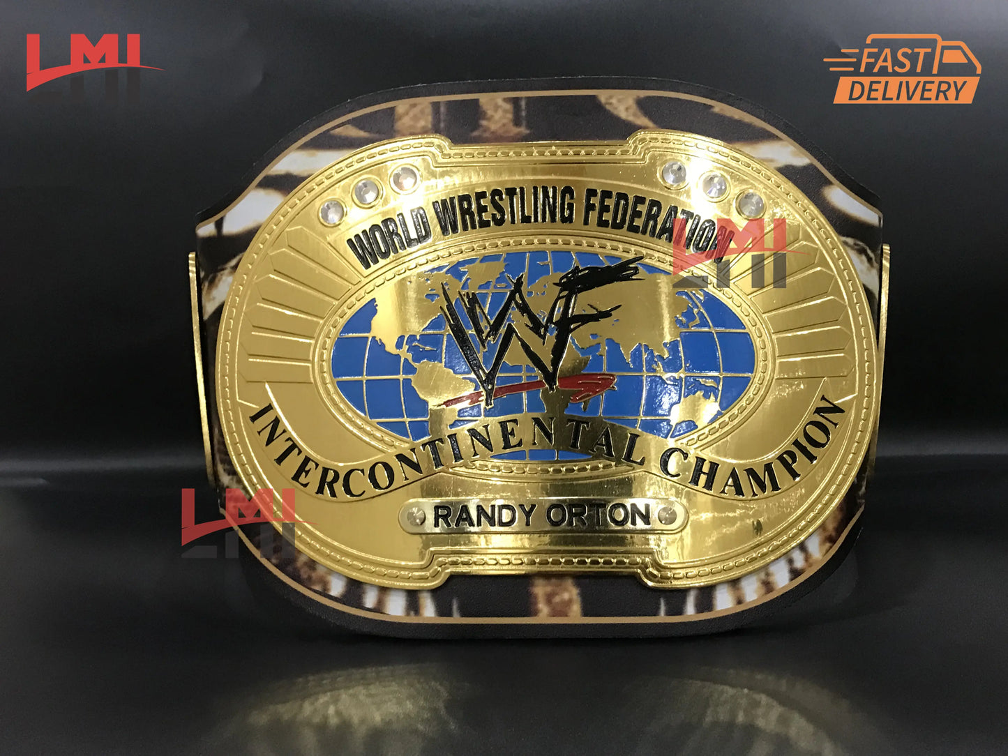 WWF Randy Orton Custom Intercontinental Championship Belt 4mm Brass - LMI Championship Belts