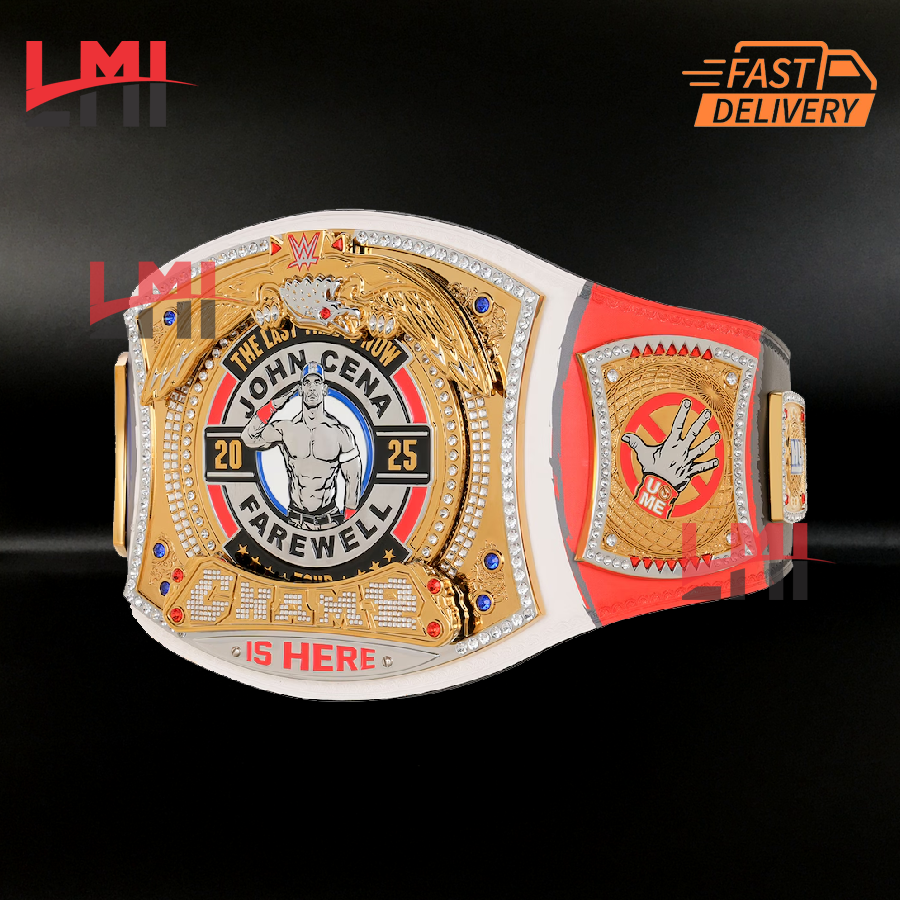 John Cena Farewell Tour 2025 Paris Spinner Championship Replica Title Belt Brass
