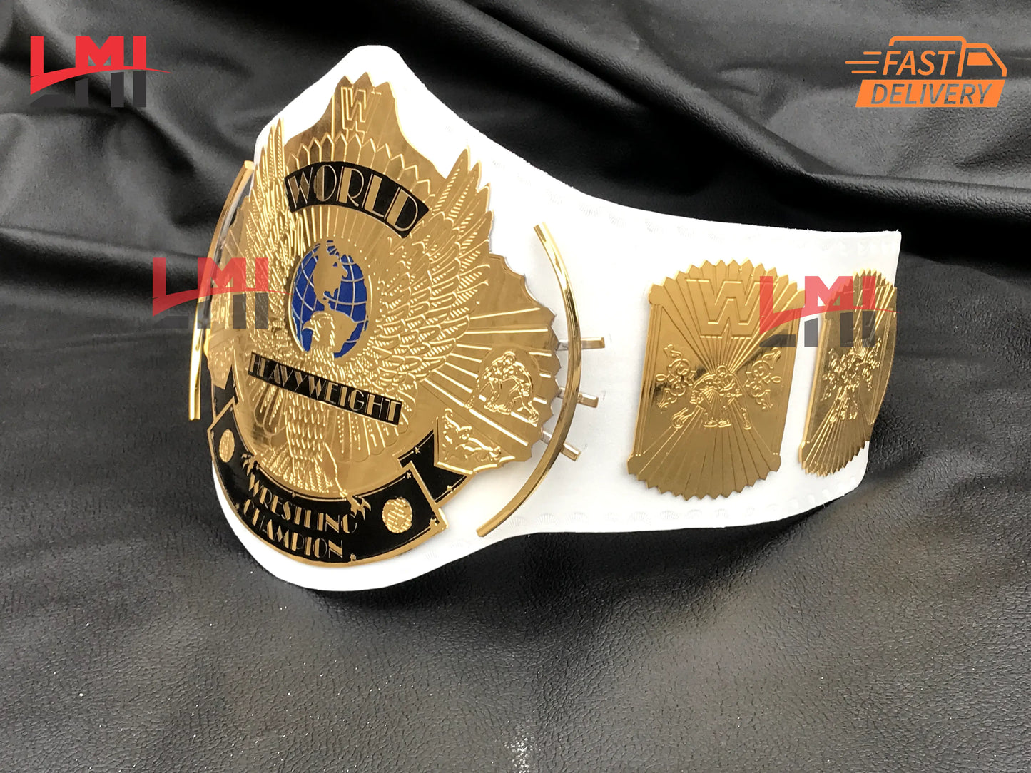 WWE White Winged Eagle Replica Championship Belt Wrestling Replica Belt 2mm - LMI Championship Belts