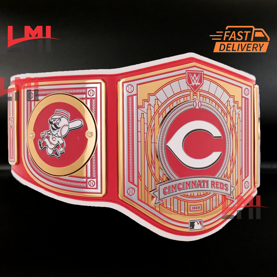 Cincinnati Reds WWE Legacy MLB Championship Belt 2MM Brass - LMI Championship Belts