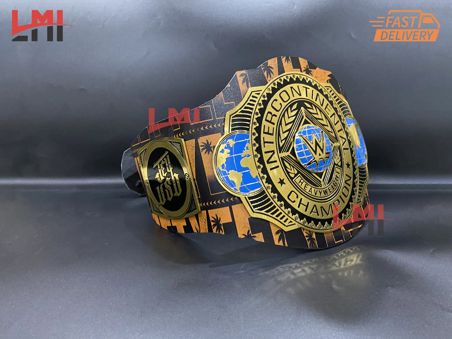 Custom Jey Uso Yeet Intercontinental Championship Belt Replica Wrestling Belt 2mm Brass