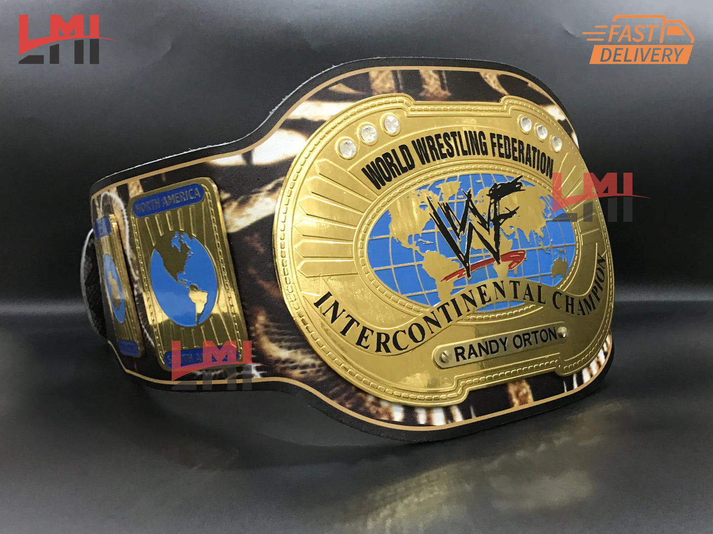 WWF Randy Orton Custom Intercontinental Championship Belt 4mm Brass - LMI Championship Belts