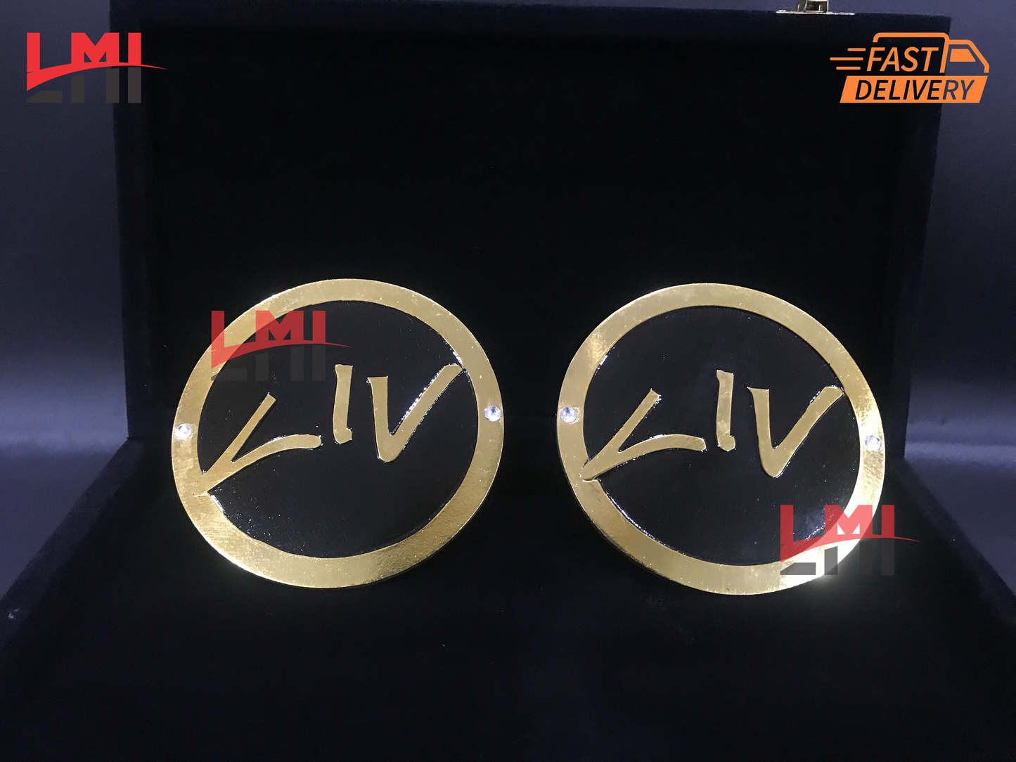 WWE Liv Morgan Signature Black Side Plates 4mm LMI Championship Belts