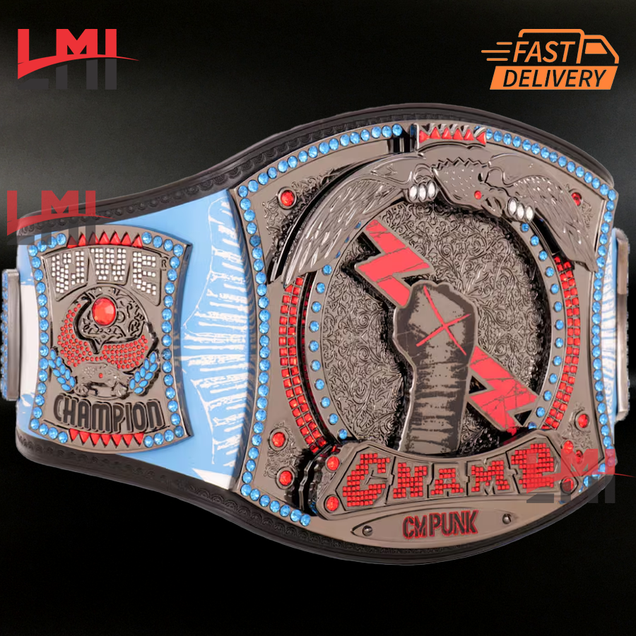 CM Punk 434-Day Record Spinner Signature Series Championship Belt Replica Wrestling 4mm Brass