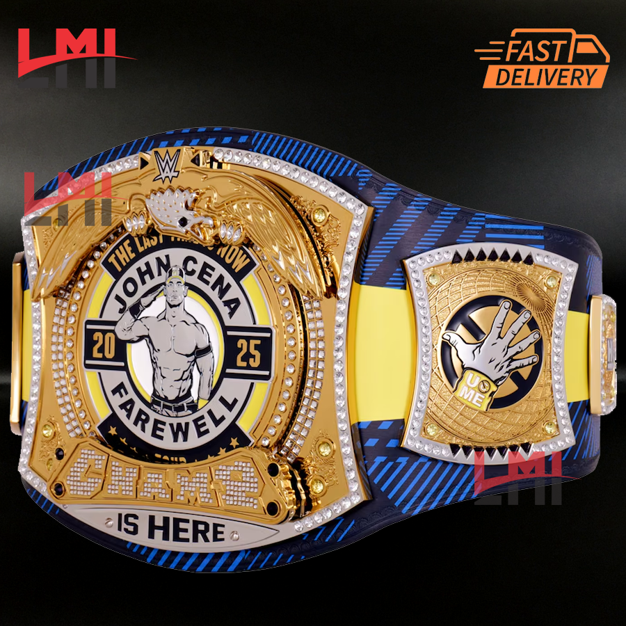 John Cena Farewell Tour 2025 Glasgow Spinner Championship Belt Wrestling Brass