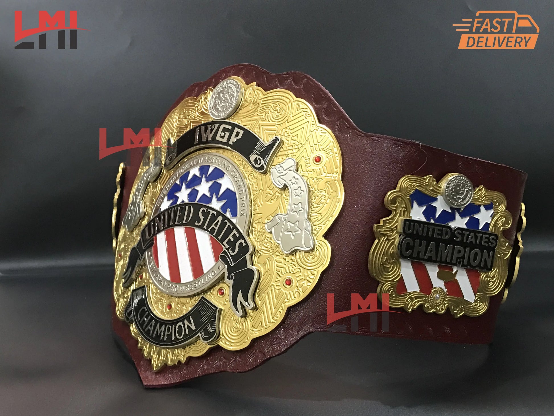 IWGP Version US World Heavyweight Championship Belt Wrestling 2mm Brass