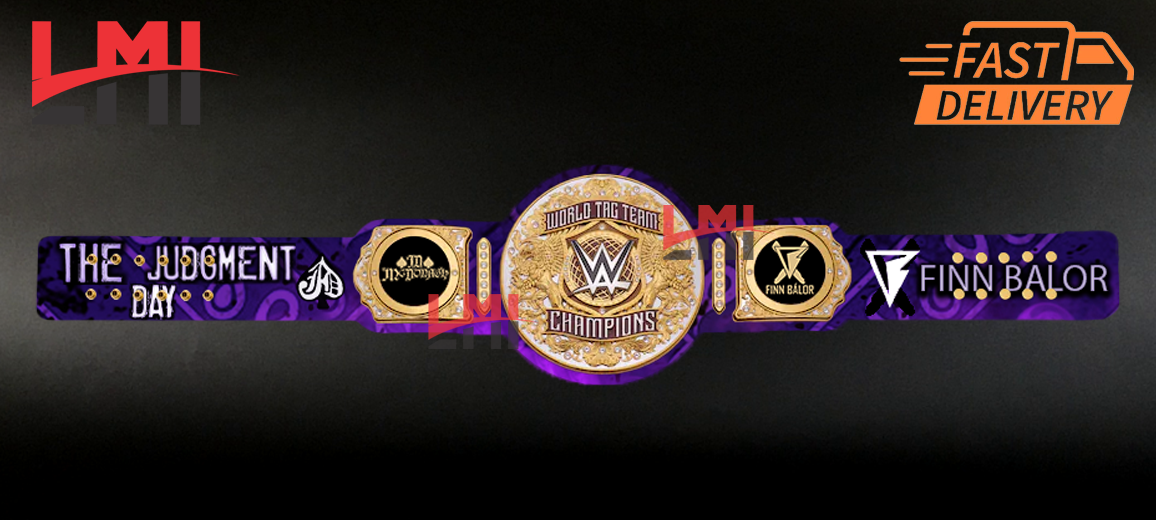 Custom Judgement Day New World Tag Team Heavyweight Championship Belt 4mm Diecast LMI Championship Belts