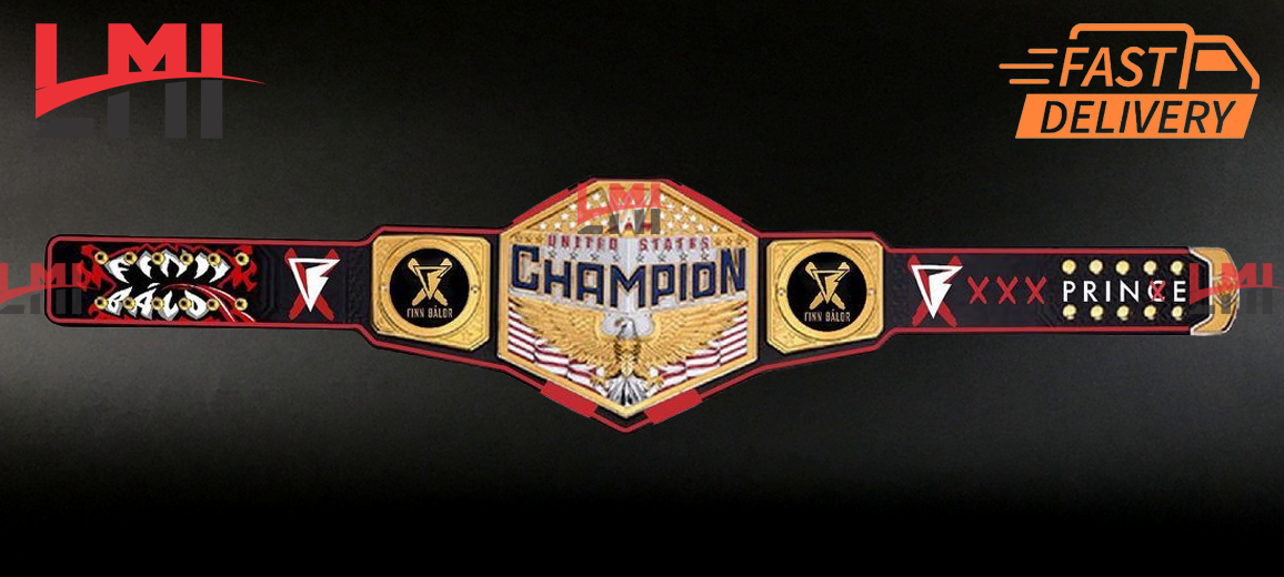 WWE Finn Balor United States Custom Championship Belt 4mm Diecast LMI Championship Belts