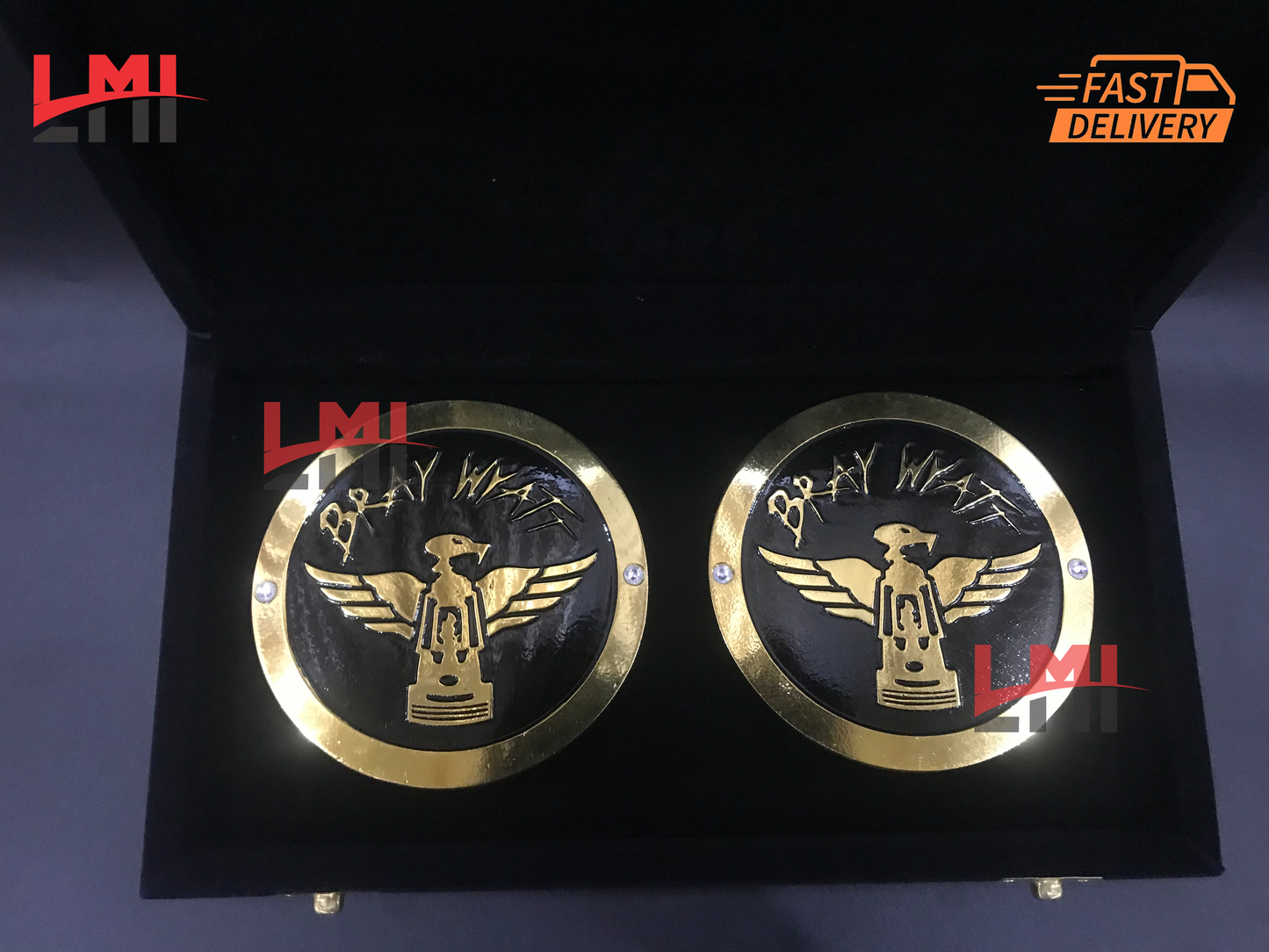 Tribute To Bray Bray Wyatt Signature Black Side Plates 4mm LMI Championship Belts