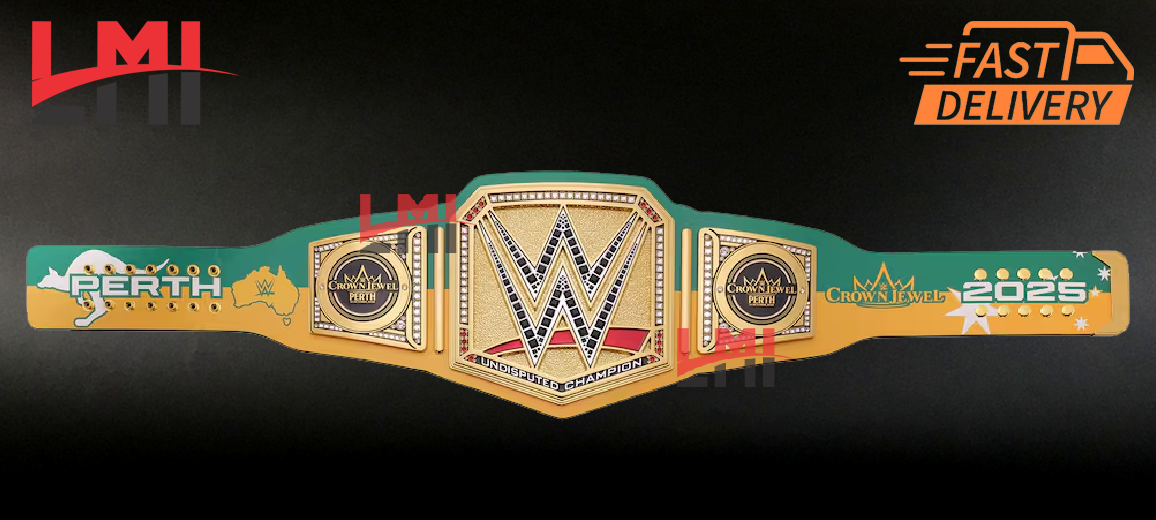 Crown Jewel 2025 Perth Championship Belt WWE Replica Title 2mm/6mm Diecast