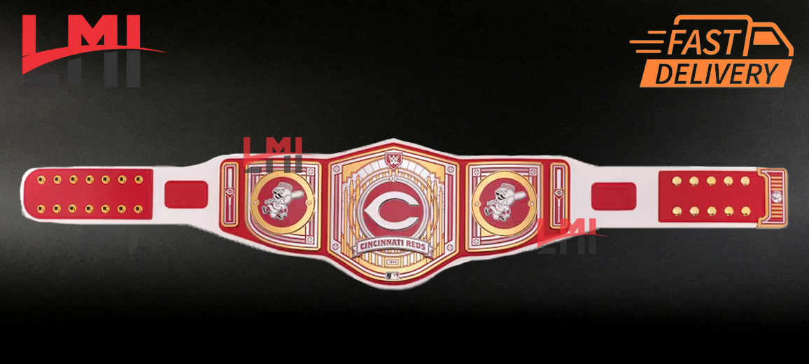 Cincinnati Reds WWE Legacy MLB Championship Belt 2MM Brass - LMI Championship Belts