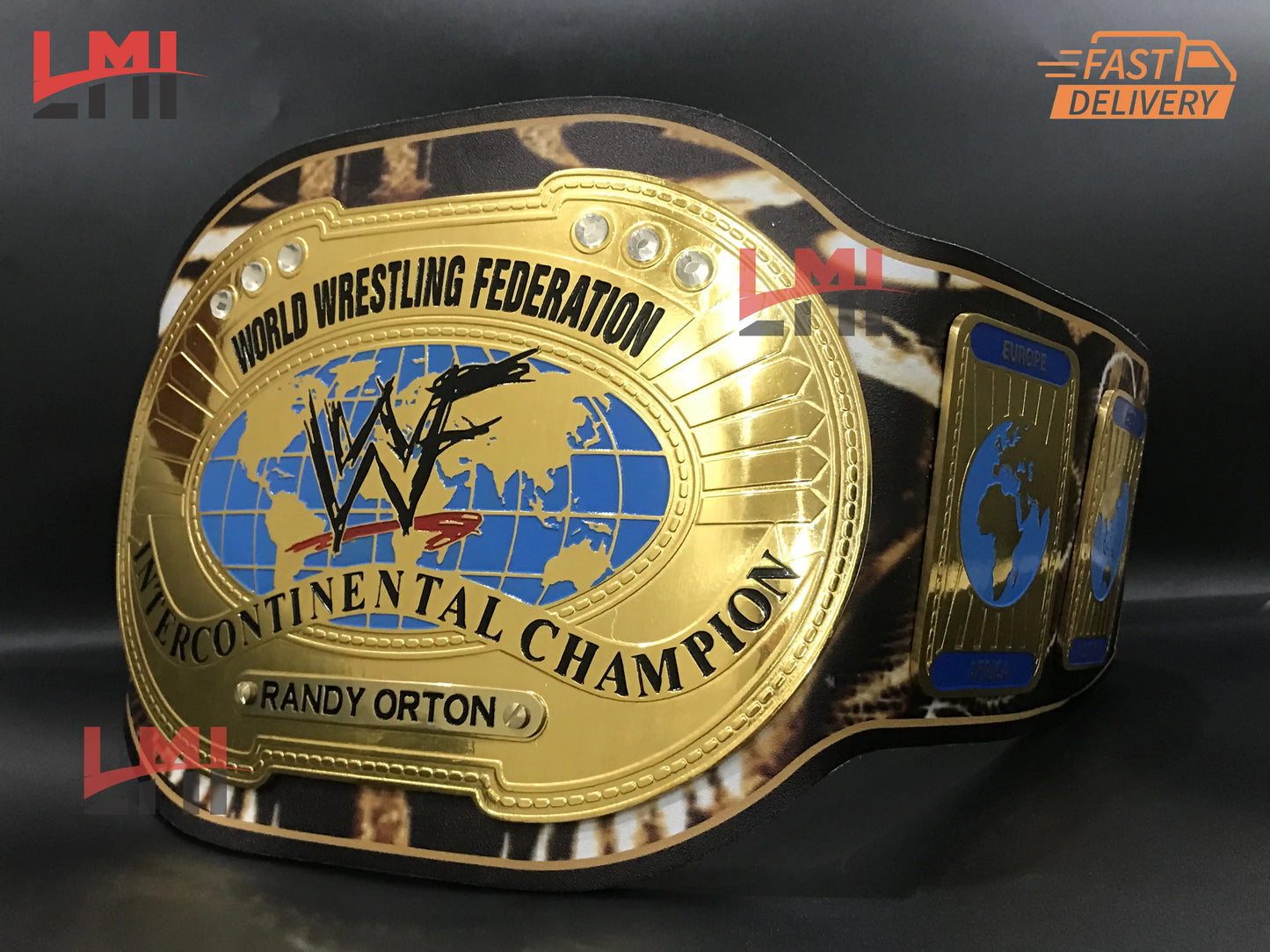 WWF Randy Orton Custom Intercontinental Championship Belt 4mm Brass - LMI Championship Belts